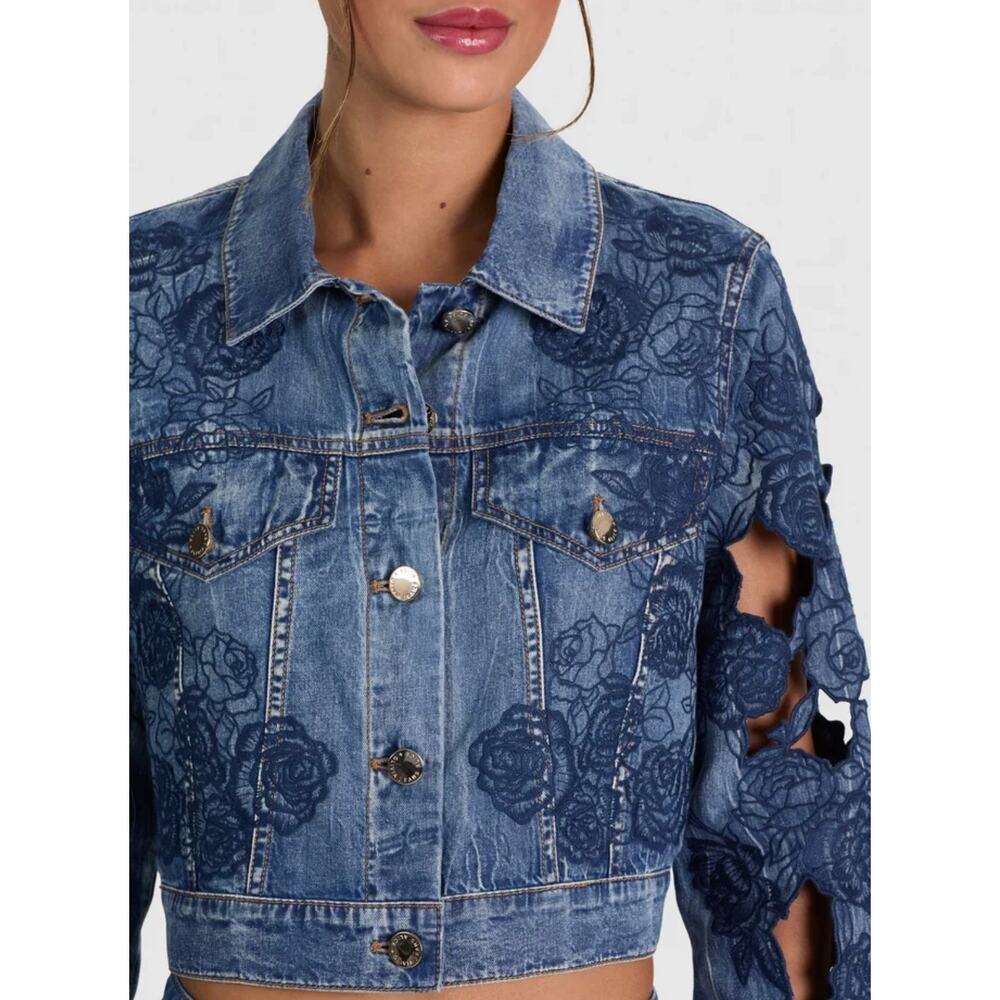 Alice + Olivia CHLOE DENIM JACKET - Picture 4 of 11